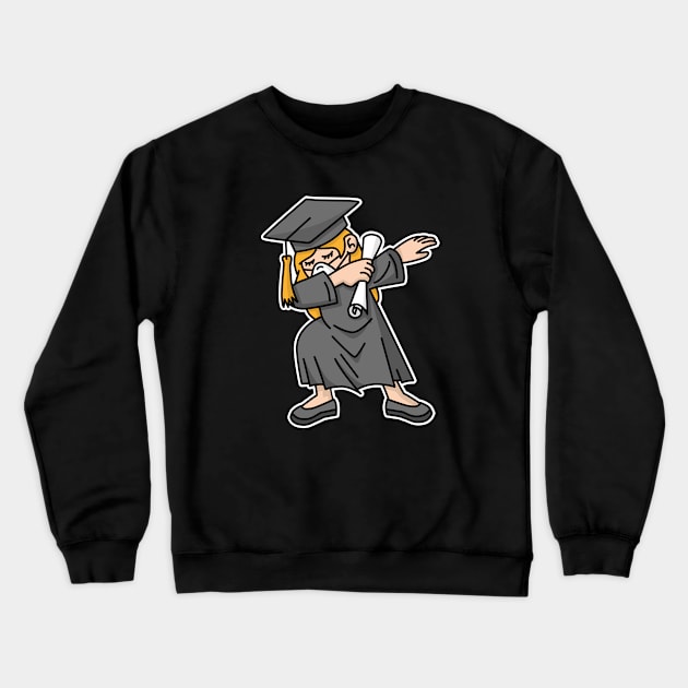 2020 DAB DABBING graduation quarantine girl senior Crewneck Sweatshirt by LaundryFactory